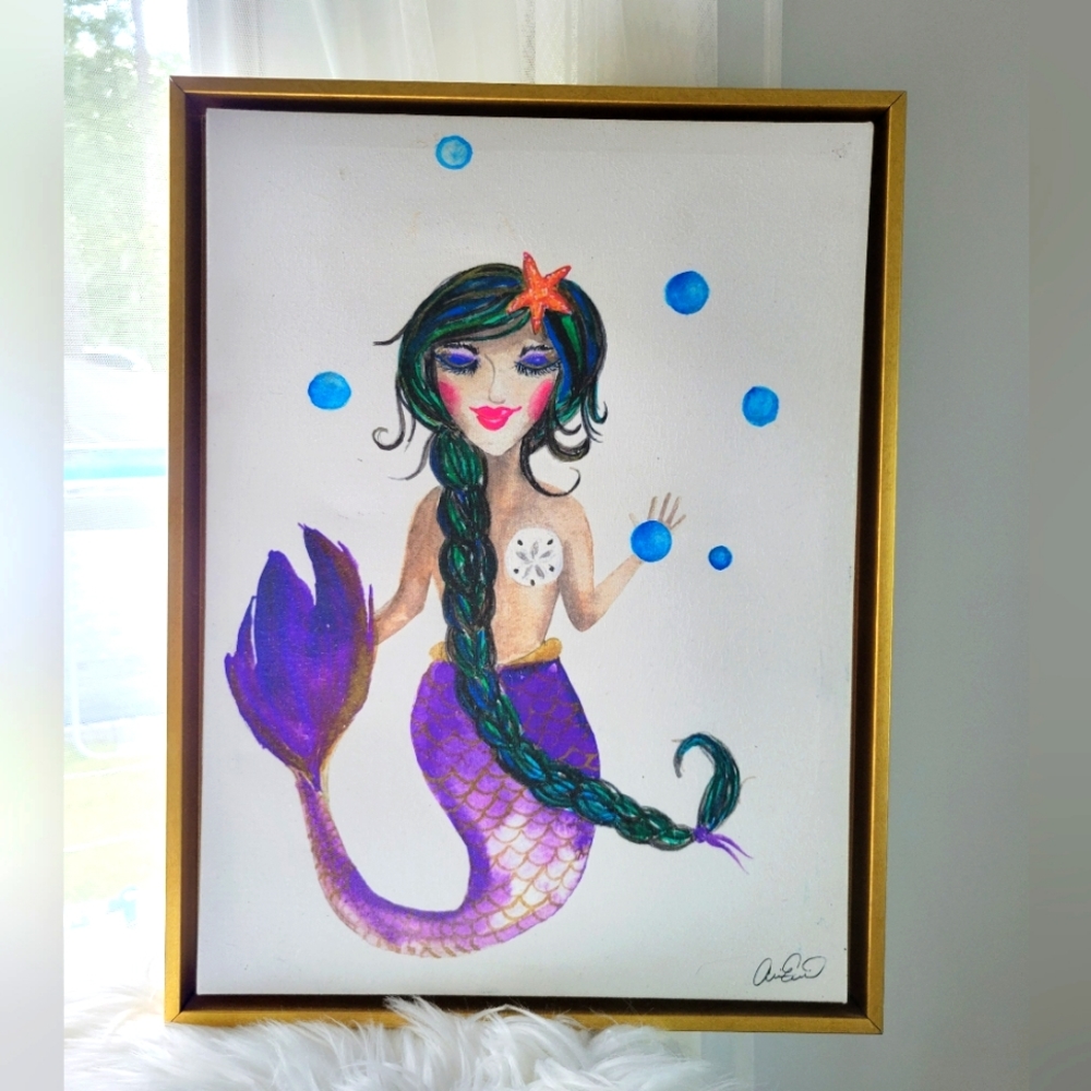 Gold trimmed Mermaid Canvas